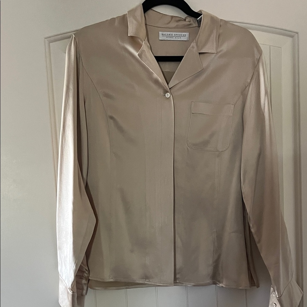 Valerie Stevens Cream Silk Blouse